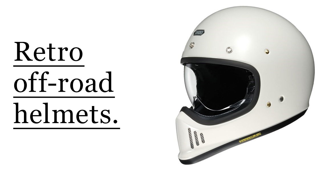 Retro off road motorcycle helmet